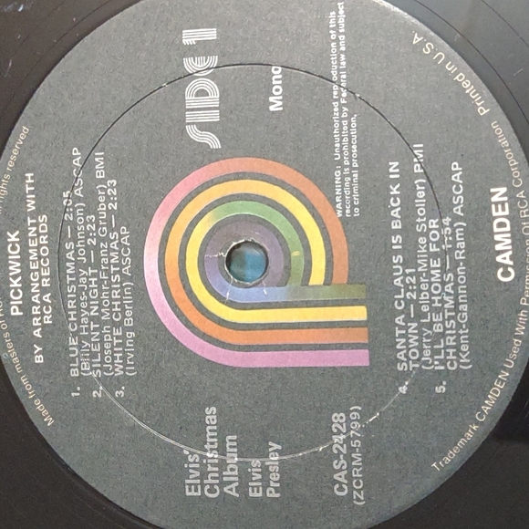 ELVIS Christmas Album Vintage Vinyl LP - Picture 4 of 5